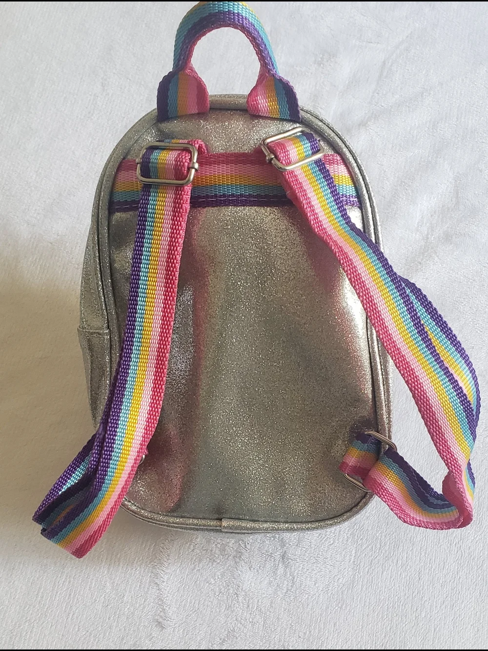 Kids Minion Mayhem Silver Glitter Unicorn Backpack - I Heart Fluffy